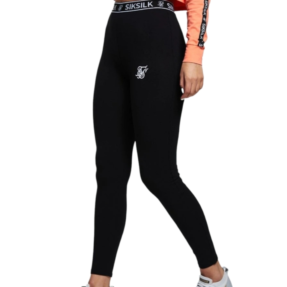 Sik Silk Core Tape Leggings in Black and White - NWT